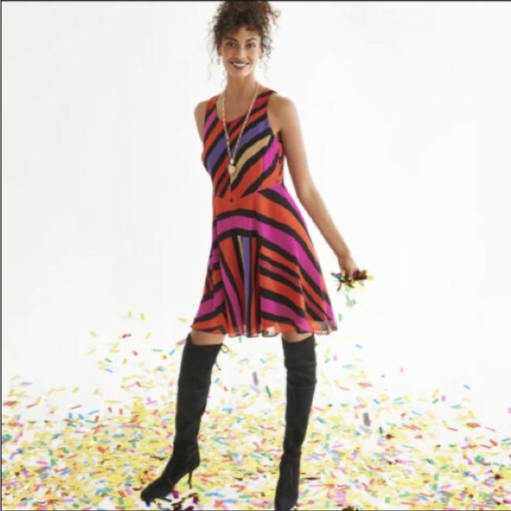 cabi Fete Fit and Flare Dress Size Small